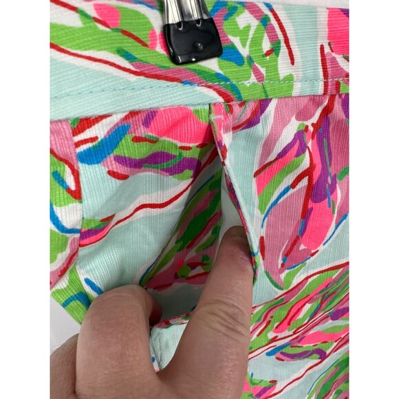 Lilly Pulitzer The Buttercup Short Multicolor Floral Scalloped Hem Size 2 - Picture 2 of 11